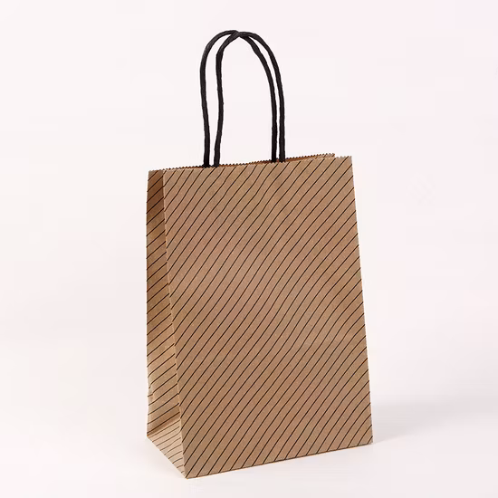 China Factory Fashion Promotional Paper Shopping Bag Custom Kraft Paper Bag