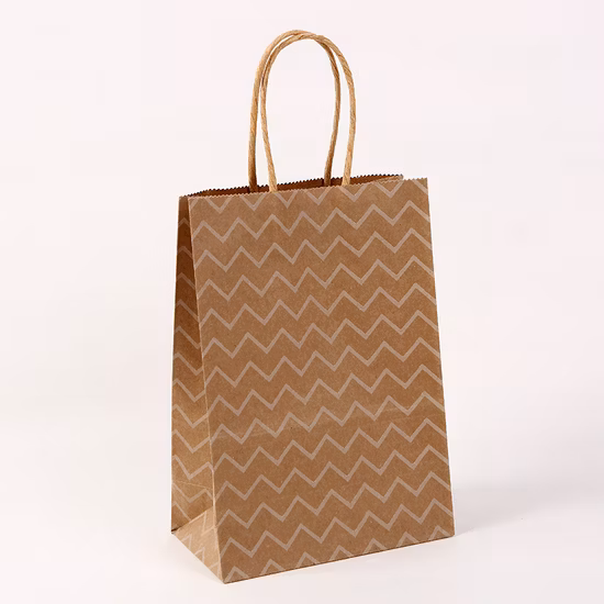 China Factory Fashion Promotional Paper Shopping Bag Custom Kraft Paper Bag
