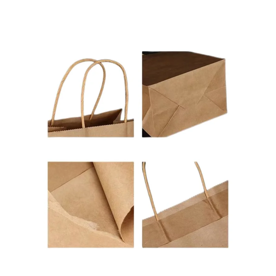 Kraft Paper Gift Bag Twisted Handle Shopping Bags